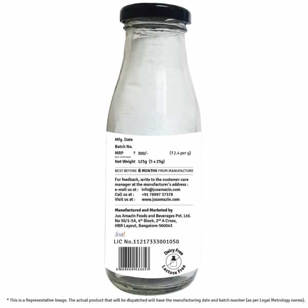 Jus Amazin 30 Second Almond Drink Unsweetened (5X25g Sachet)|1 Sachet Makes 1 Glass Of Almond Drink
