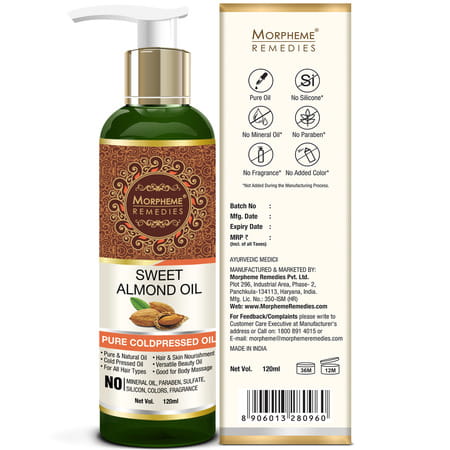 Morpheme Remedies Remedies Sweet Almond Coldpressed Oil 120Ml