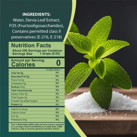 Zindagi Fosstevia Sugar Liquid |100% Pure Stevia Leaves Extract |Diabetic Friendly|10 Ml |Pack Of 1