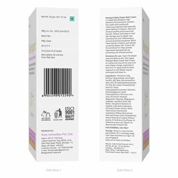Rashgard Baby Diaper Rash Cream 50 Gm | With Calendula & Witch Hazel (Pack Of 2)