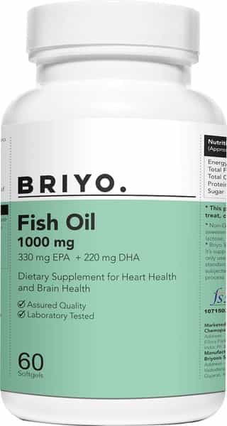 Briyo Fish Oil 1000 Mg - Triple Strength- 550 Mg Omega 3