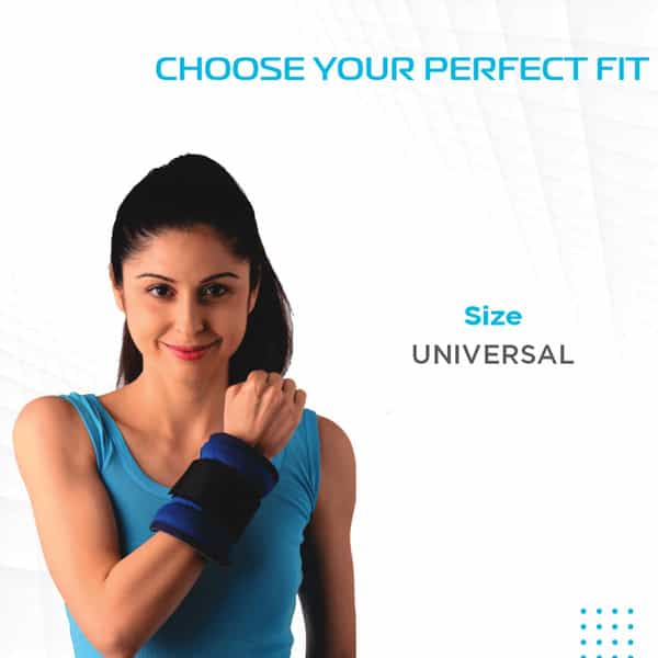 Vissco Weight Cuff | Place On Wrist Or Ankle While Exercises|Adjustable - 1 Kg(Blue)