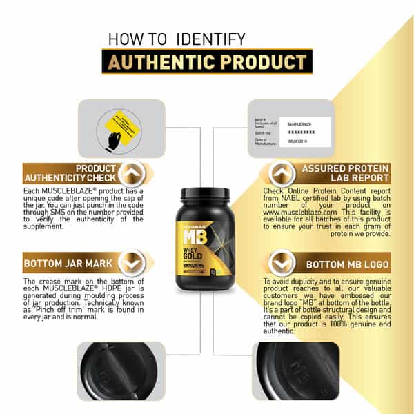Muscleblaze Whey Gold 100% Whey Protein Isolate With Digezyme (Mocha Cappucino | 1Kg / 2.2 Lb)