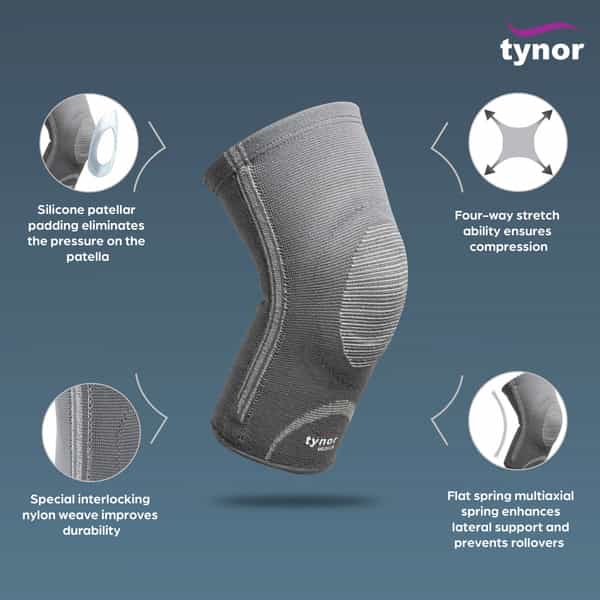 Tynor Knee Cap With Patellar Ring Grey Xl 1 Unit