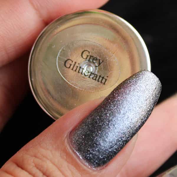 Debelle Gel Nail Lacquer Grey Glitteratti Silver Glitter Nail Polish-8Ml