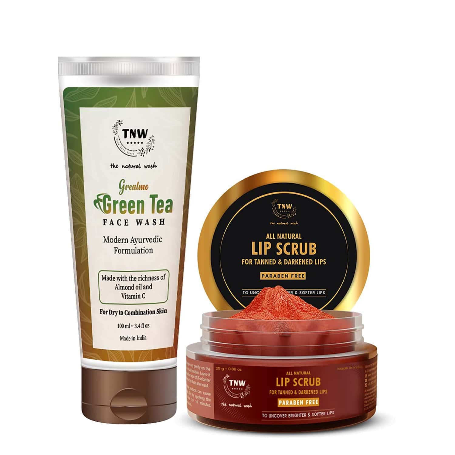 Buy TNWTHE NATURAL WASH GREALMO FACE WASH LIP SCRUB FOR DARK LIPS TO