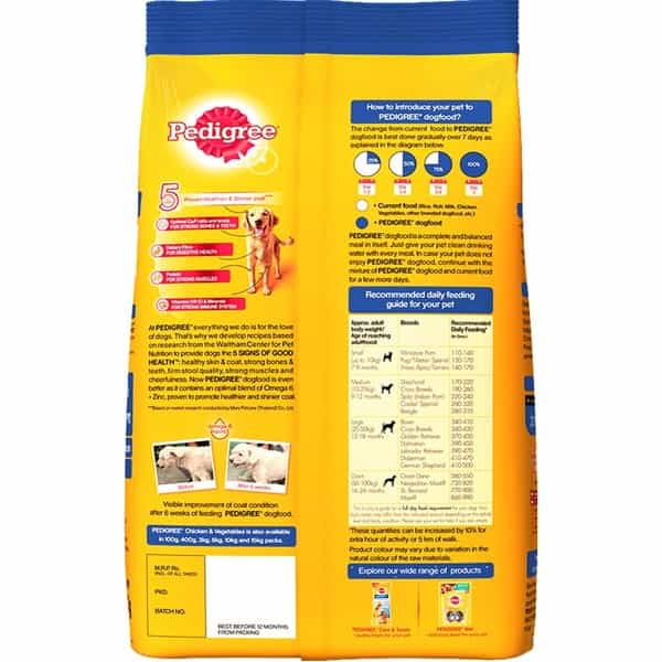 Pedigree Dog Food Adult Chicken & Veg 1.2 Kg