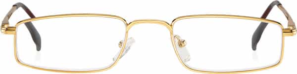 Klar Eye Full Rim Rectangle Reading Glasses Men And Women Powers +0.75 To +3.50+1.25 Power Gold