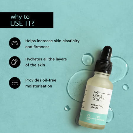 Deconstruct Hydrating Serum - 2% Hyaluronic Acid + 1% Niacimide - 30ml