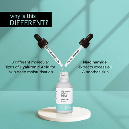 Deconstruct Hydrating Serum - 2% Hyaluronic Acid + 1% Niacimide - 30ml