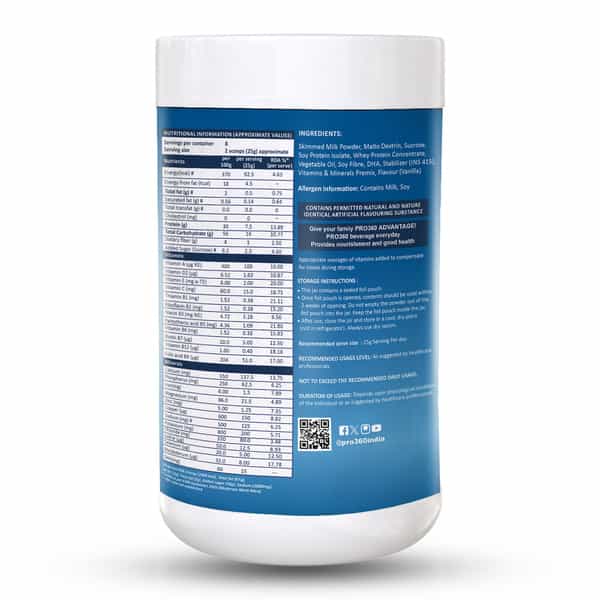 Pro360 Classic | Nutritional Protein Supplement | Vanilla | Powder | Jar | 200 Gm