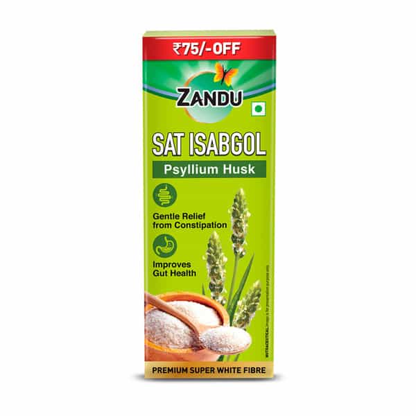 Zandu Sat Isabgol Psyllium Husk 100Gm