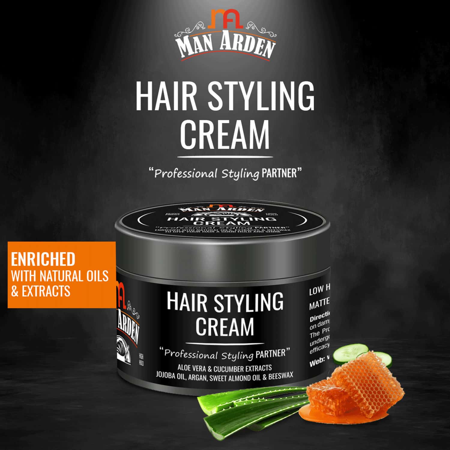 Buy MAN ARDEN HAIR STYLING CREAM PROFESSIONAL STYLING FOR WET LOOKS