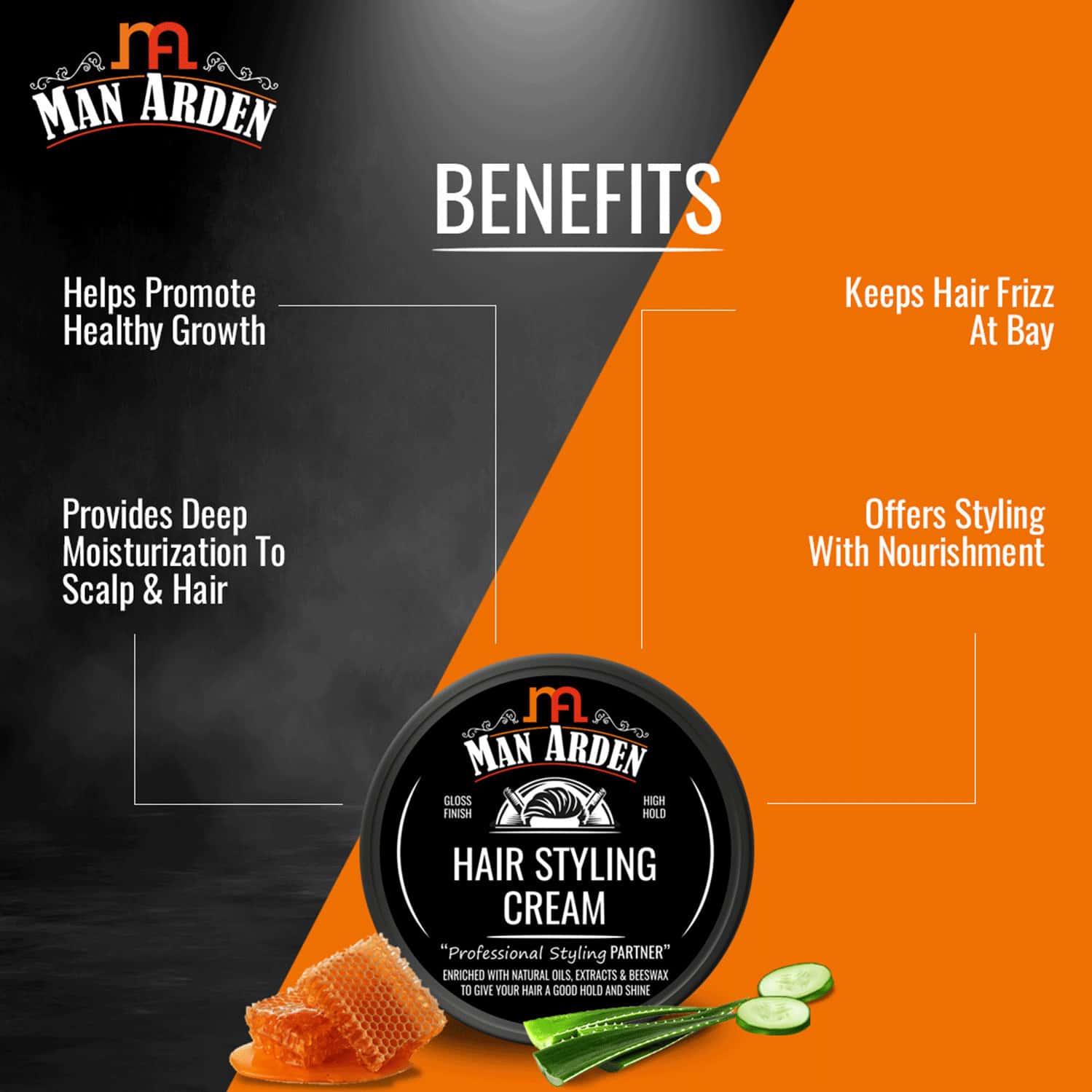 Buy MAN ARDEN HAIR STYLING CREAM PROFESSIONAL STYLING FOR WET LOOKS