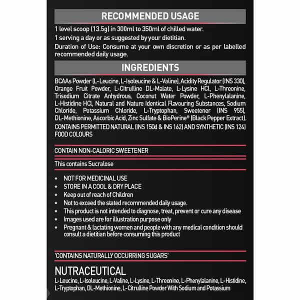 Muscleblaze Eaa 8000|8000Mg Eaas & 1000Mg Hydration Blend & 750Mg L-Citrulline|Razz Lemonade | 340G