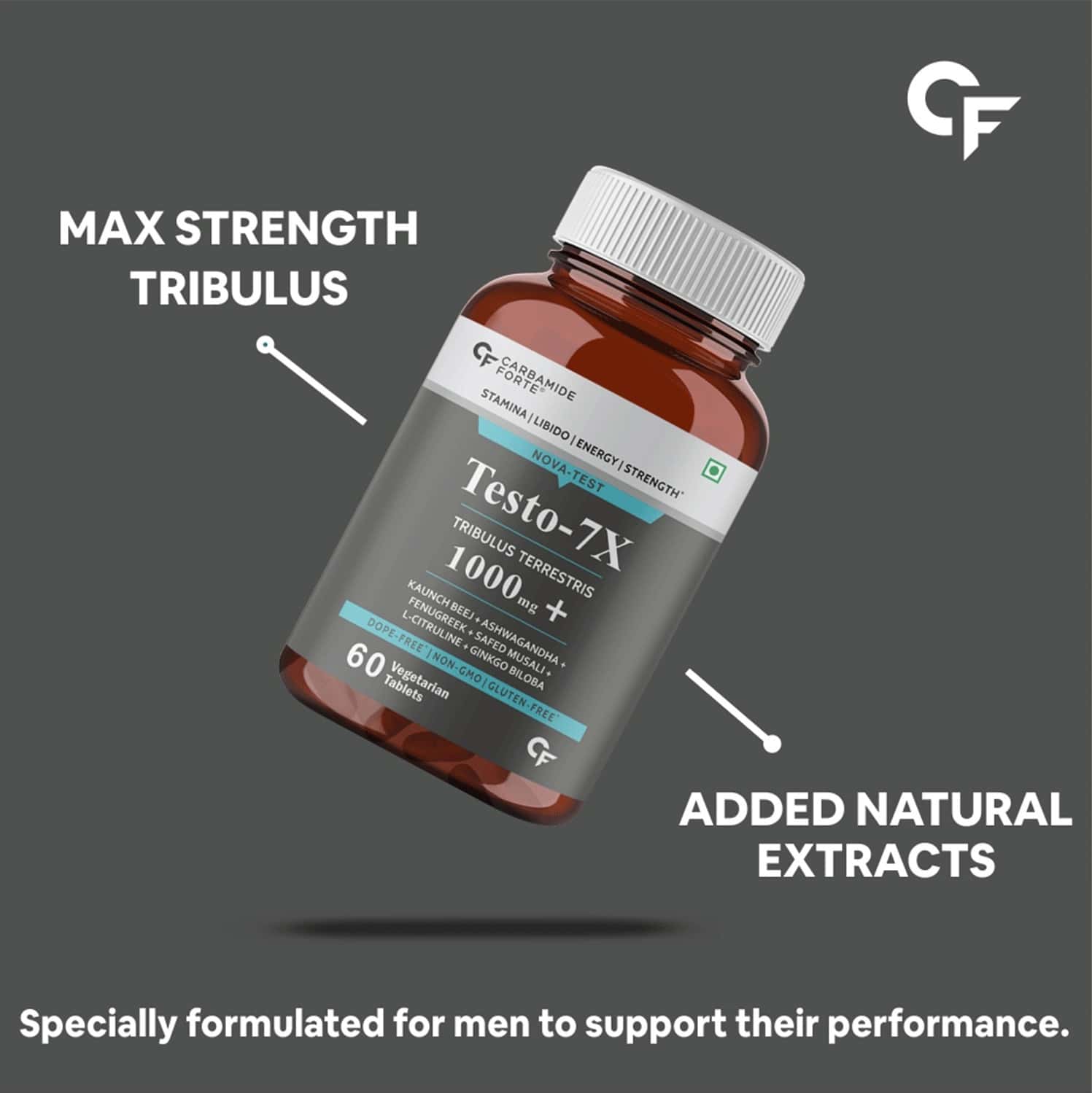 Buy CARBAMIDE FORTE TESTOSTERONE SUPPLEMENT TRIBULUS TERRESTRIS 1000MG