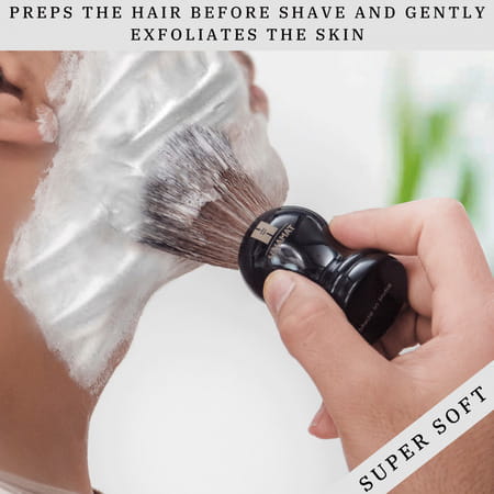 Hajamat Black Knight Shaving Brush For Men- Premium Resin Handle