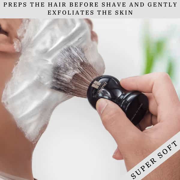 Hajamat Black Knight Shaving Brush For Men- Premium Resin Handle