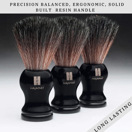 Hajamat Black Knight Shaving Brush For Men- Premium Resin Handle