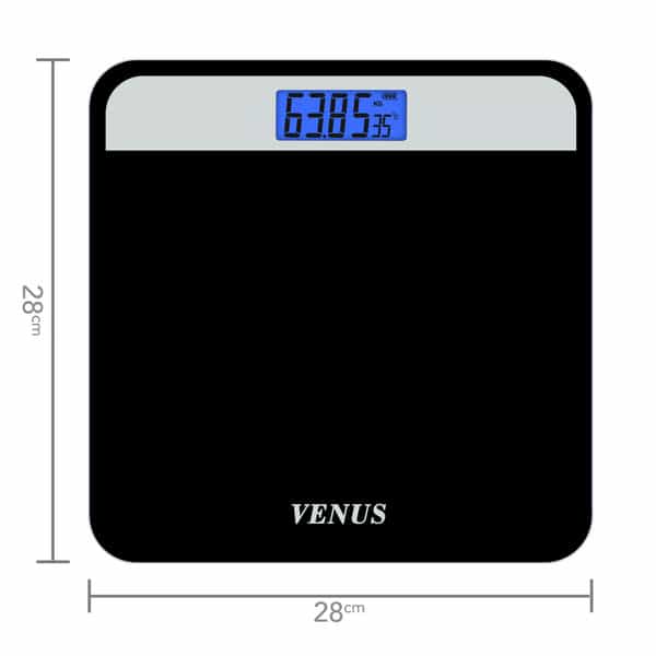 Venus (India) Electronic Digital Personal Bathroom Weight Machine | Upto 180Kg | Eps-2799 Silver
