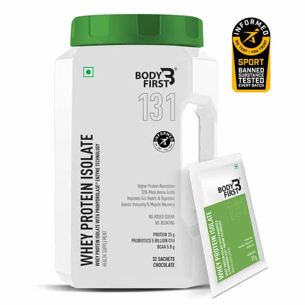 Bodyfirst Whey Protein Isolate | 32 Sachets | Chocolate