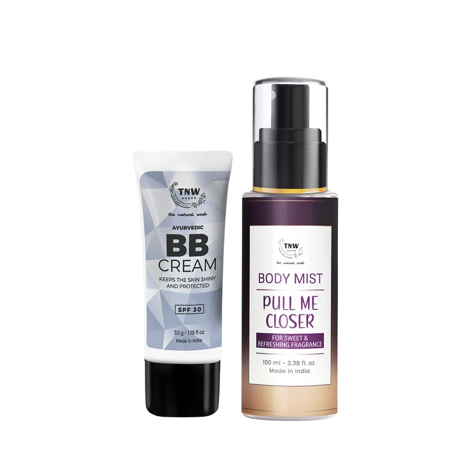 Tnw-the Natural Wash Combo With Pull Me Closer Body Mist And Bb Cream
