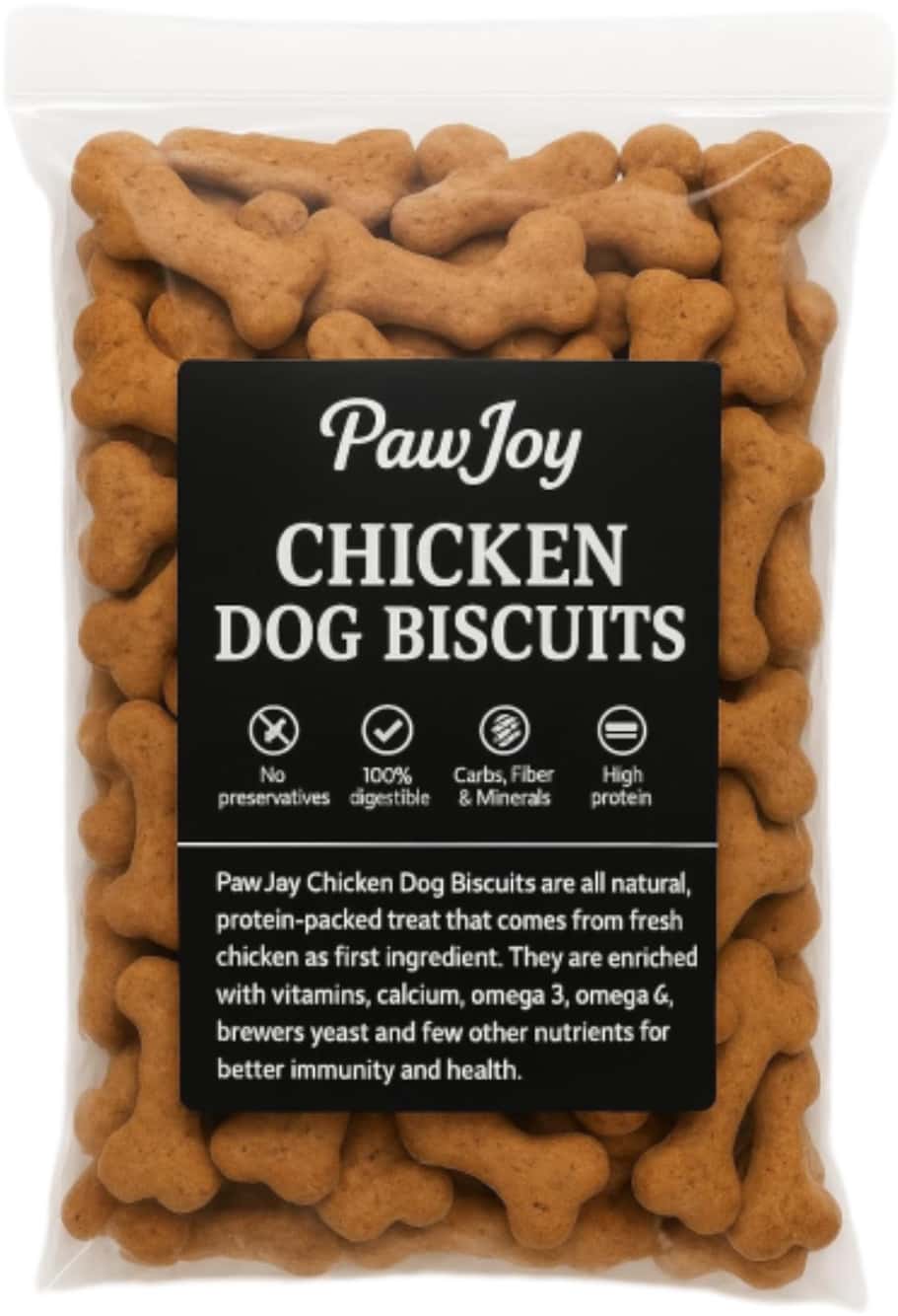 Paw Joy Dog Chciken Biscuits 1kg For Adult Puppy All Breed