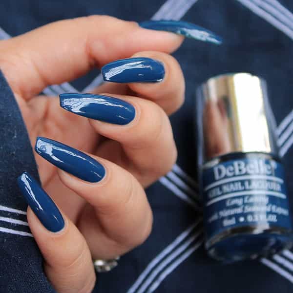 Debelle Gel Nail Polish Gift Set Of 2 Bleu Allure | Top Coat - 16 Ml (8Ml Each)