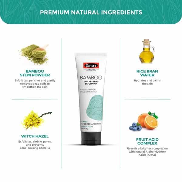 Swisse Skincare Bamboo Skin Refining Exfoliator 125Gm