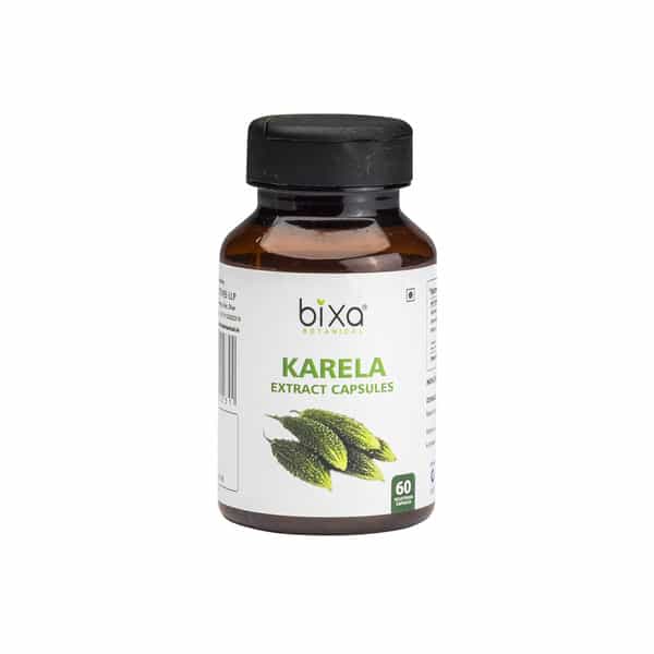Bixa Botanical Karela Extract 60 Veg Capsules(450Mg)5% Bitters-Blood Purifier For Glowing Skin