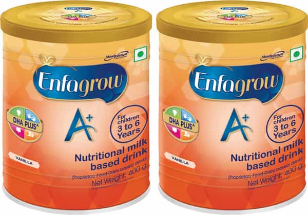 Enfagrow A+ Nutritional Milk Powder For Children (3-6 Years) Vanilla 400G - Pack Of 2