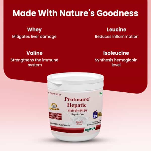 Cratus Protosure Hepatic Complete Dietary Supplement For Liver Care Enriched With Bcaa