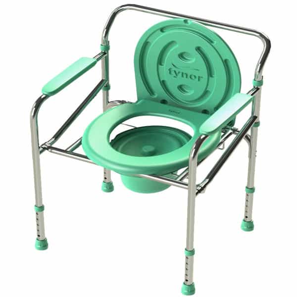 Tynor Commode Chair Silver Universal Size 1 Unit