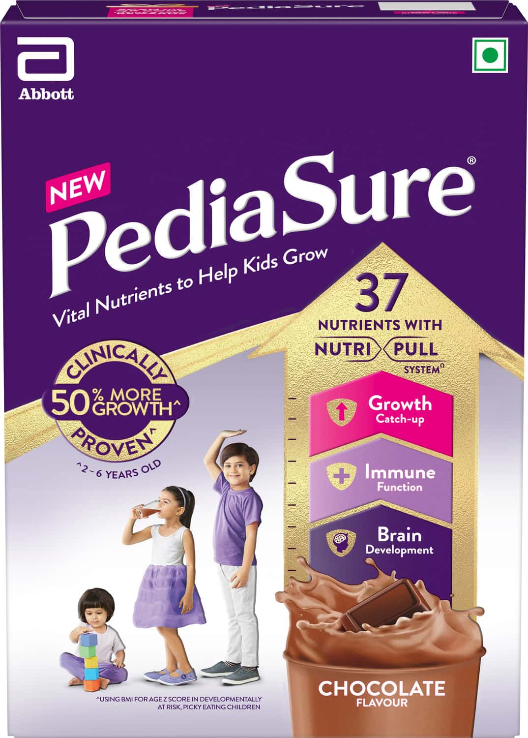 Pediasure Complete Balanced Nutrition To Help Kids Grow - 400 Gm (Chocolate)- Box
