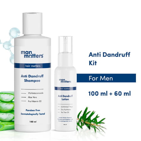 Man Matters Anti Dandruff Kit Dandruff Lotion (60ml) + Anti Dandruff Shampoo (100ml)