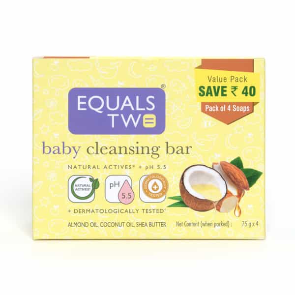 Equalstwo Baby Cleansing Bar 75Gm Pack Of 4
