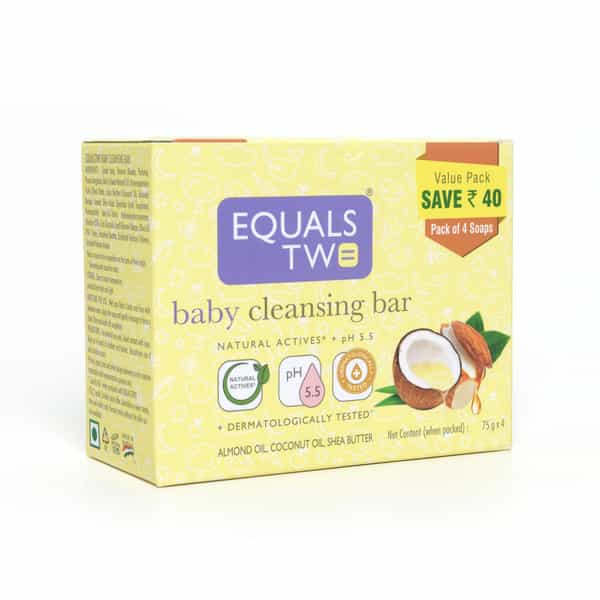 Equalstwo Baby Cleansing Bar 75Gm Pack Of 4
