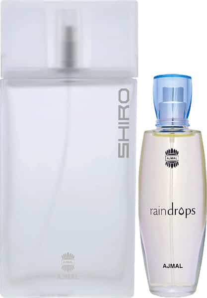 Ajmal Shiro Eau De Parfum 90Ml Perfume For Men And Raindrops Eau De Parfum 50Ml Perfume For Women