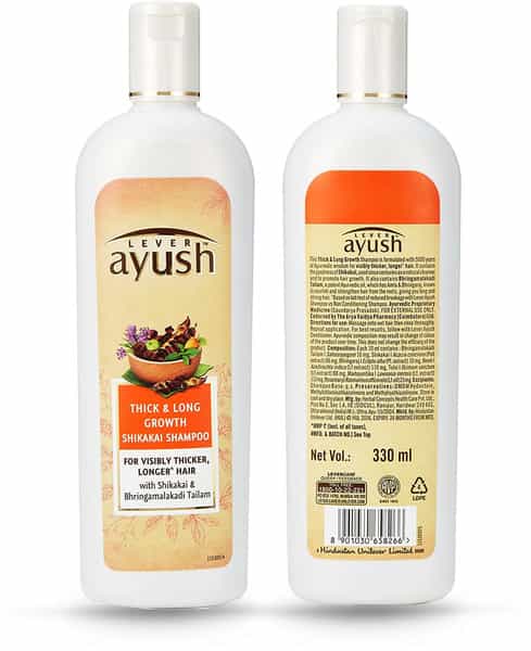 Lever Ayush Thick & Long Growth Shikakai Shampoo - 330 Ml