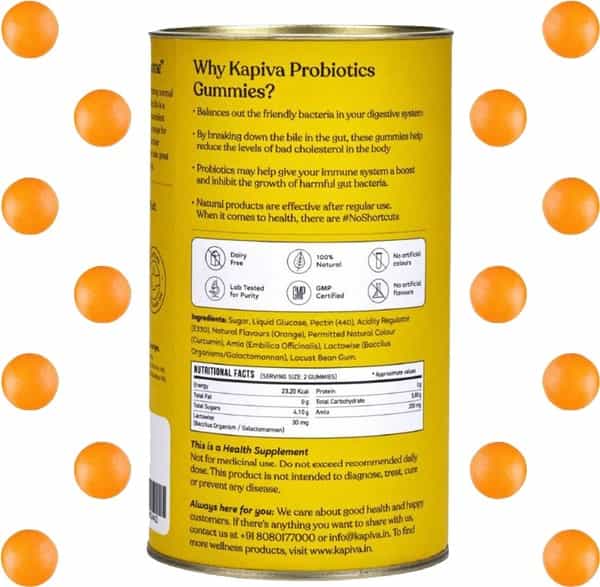 Kapiva Probiotics Amla Gummies Tin Of 60 'S