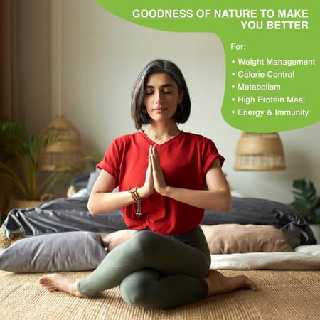 Vegan Greens Women Diet Meal In A Shake+ Ayurvedic Herbs. Meal Replacement (1kg | Chocolate+ Shaker)