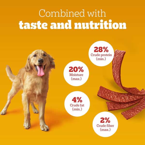 Pedigree Tasty Jerky Roasted Lamb Flavour Dog Treat | Jerky-Style Treats For Bonding