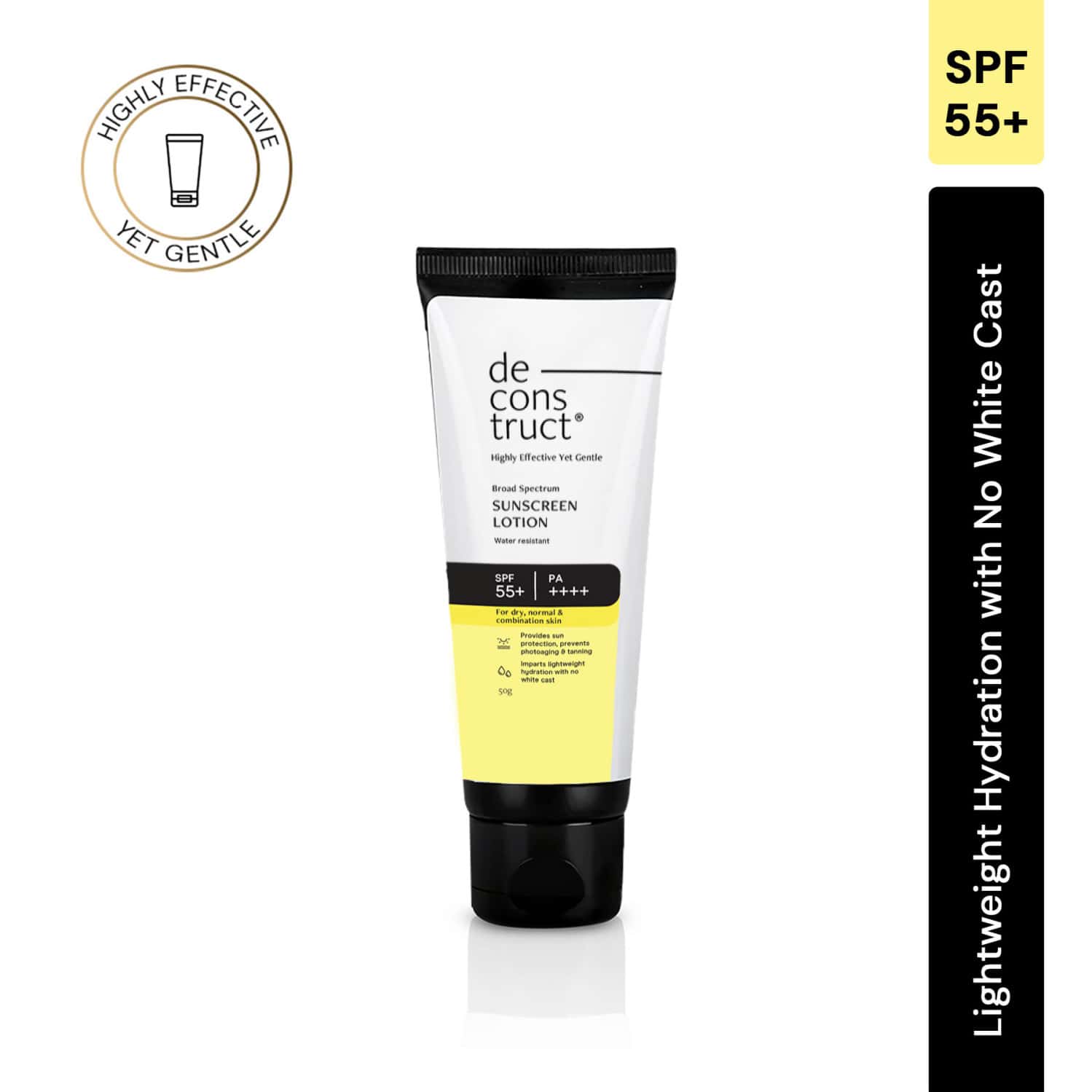 Deconstruct Sunscreen Lotion - Spf 55+ And Pa ++++ - Broad Spectrum & Water Resistant Sunscreen|50gm