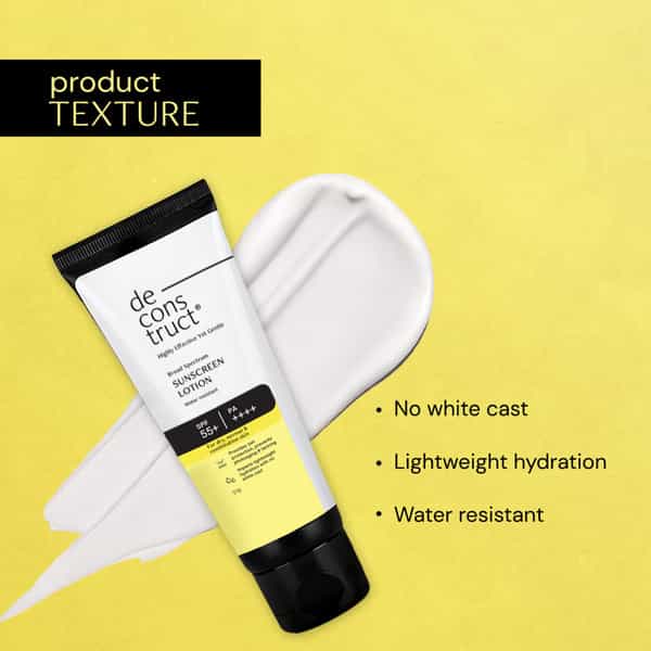 Deconstruct Sunscreen Lotion - Spf 55+ And Pa ++++ - Broad Spectrum & Water Resistant Sunscreen|50Gm