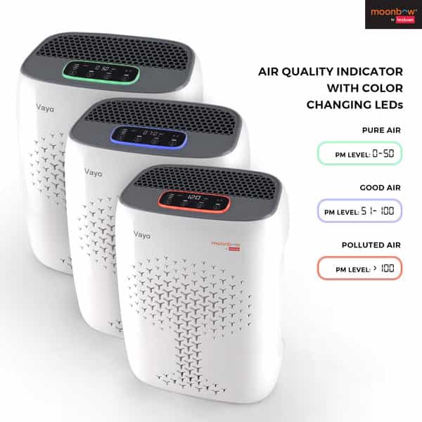 Moonbow By Hindware Vayo Hs-Kj400 70-Watt Air Purifier (White) 1 No's