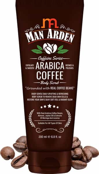Man Arden Skin Care Combo -Arabica Coffee Body Scrub 200Ml + Vitamins Shot Face Serum 30Ml