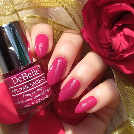 Debelle Gel Nail Polish Combo Set Of 6 Tulip Sheen(Dark Maroon) 48 Ml (8 Ml Each) Rakhi Gift