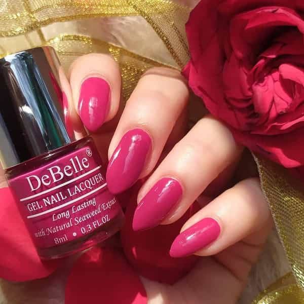 Debelle Gel Nail Polish Combo Set Of 6 Tulip Sheen(Dark Maroon) 48 Ml (8 Ml Each) Rakhi Gift