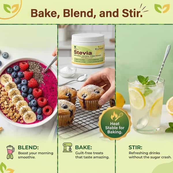 Biotane Premium Stevia | Natural Herbal Sweetener | 99 Percent Pure Extract - 200G