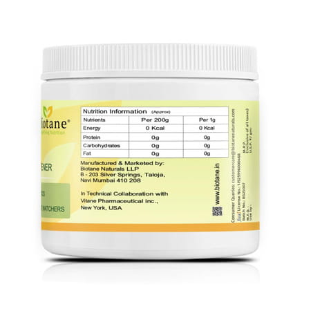 Biotane Premium Stevia | Natural Herbal Sweetener | 99 Percent Pure Extract - 200G